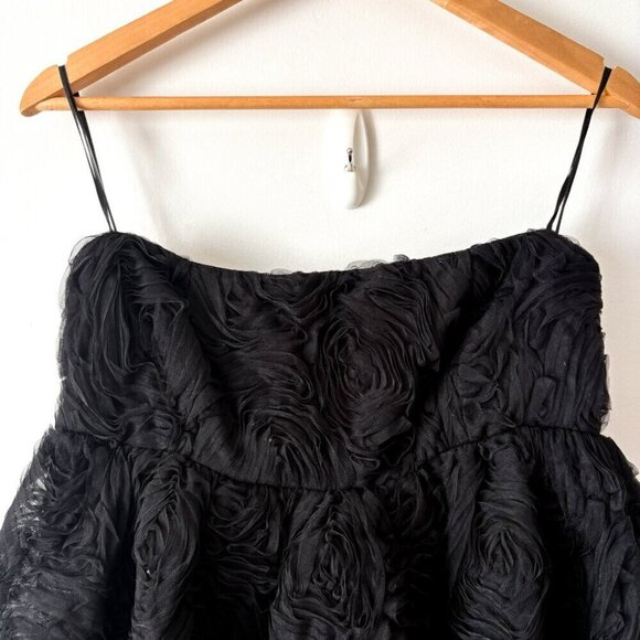 Zara Structured Floral Mini Dress NWT Black Size XL Blogger Fav - Picture 8 of 12